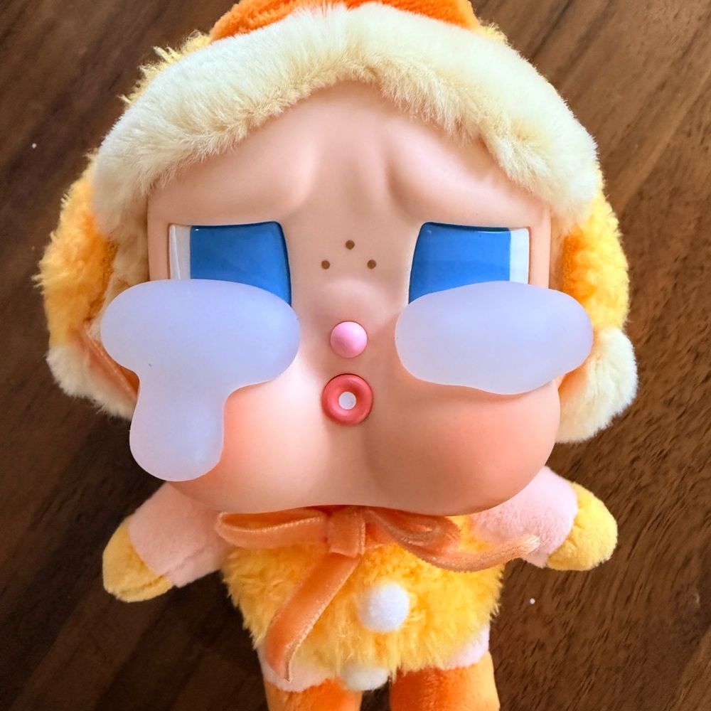 Adorable Plush Doll with Orange Outfit
